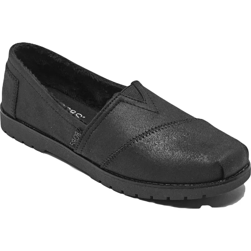 BOBS From Skechers Womens Chill Lugs-Urban Spell Faux Fur Lined Slip On Loafers Monochromatic Shoe Look BOBS From Skechers Womens Chill Lugs-Urban Spell Faux Fur Lined Slip On Loafers Monochromatic Shoe Look