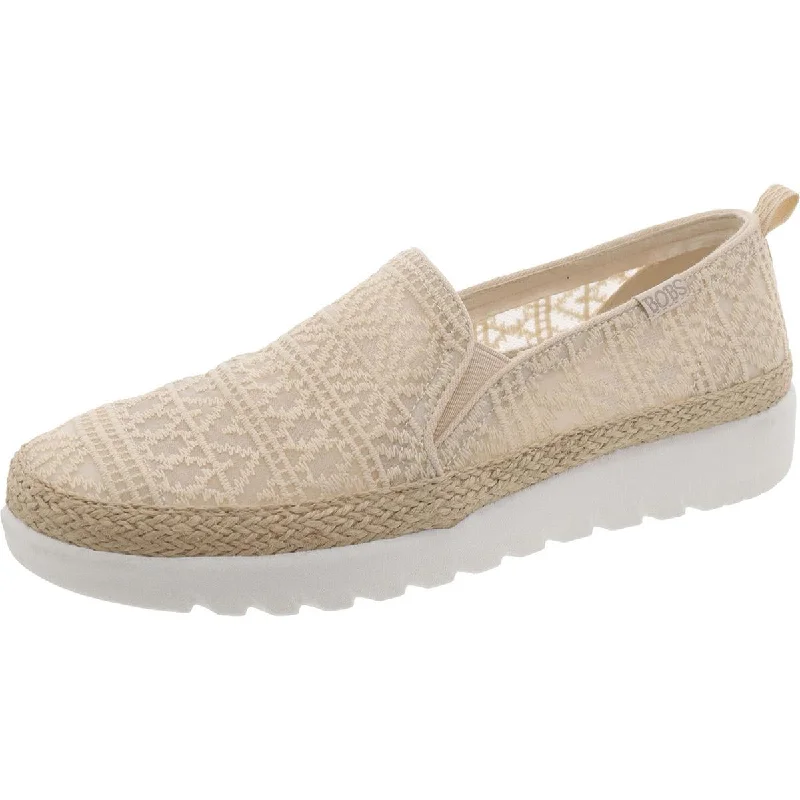 BOBS From Skechers Womens Flat Slip On Loafers Edwardian Shoe Look  