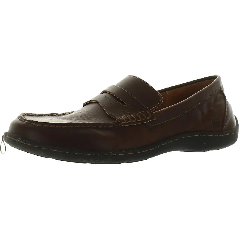 Born Mens Simon III Leather Slip-On Loafers Art Deco - Inspired Shoe Look  