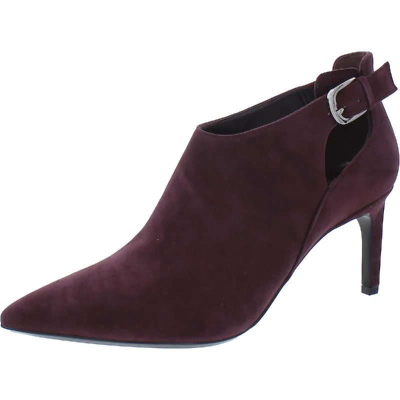 Calvin Klein Womens Shelby Faux Suede Cushioned Footbed Pumps Striped Shoe Style  