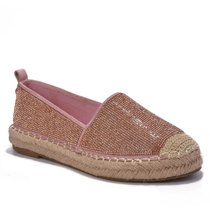Cape Robbin Womens Flat Bling Espadrilles Strap - Up Sandal Resort Style  