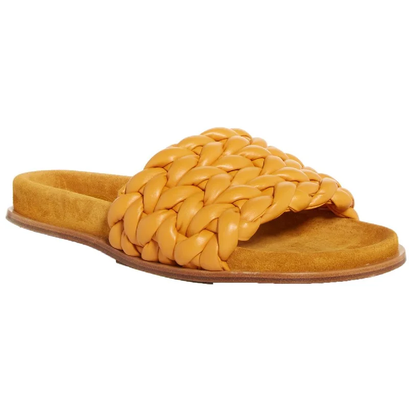 Chloe Womens Kacey Leather Woven Slide Sandals Bespoke Shoe Aesthetic 