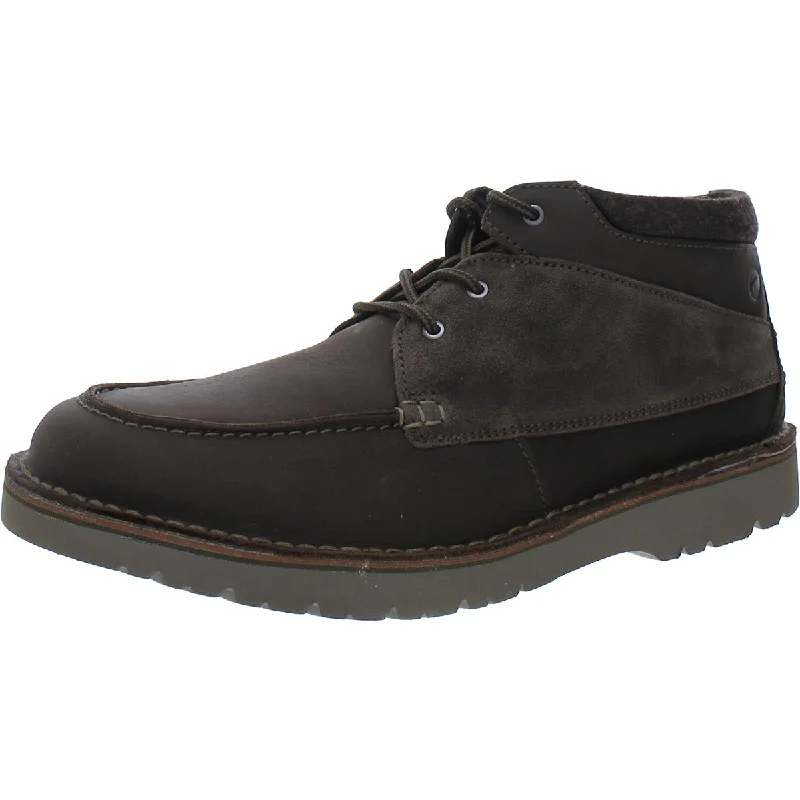 Clarks Mens Eastford Top Lace-Up Leather Chukka Boots Wingtip Oxford Design 