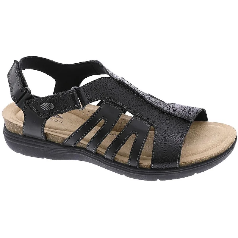 Clarks Womens APRIL BELL Leather Ankle Strap Casual Loafer Style          