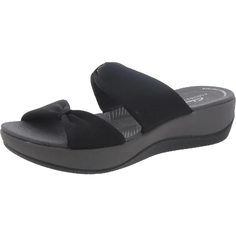 Clarks Womens ARLA COAST Open toe Round toe Slide Sandals Ivy League Loafer Look 