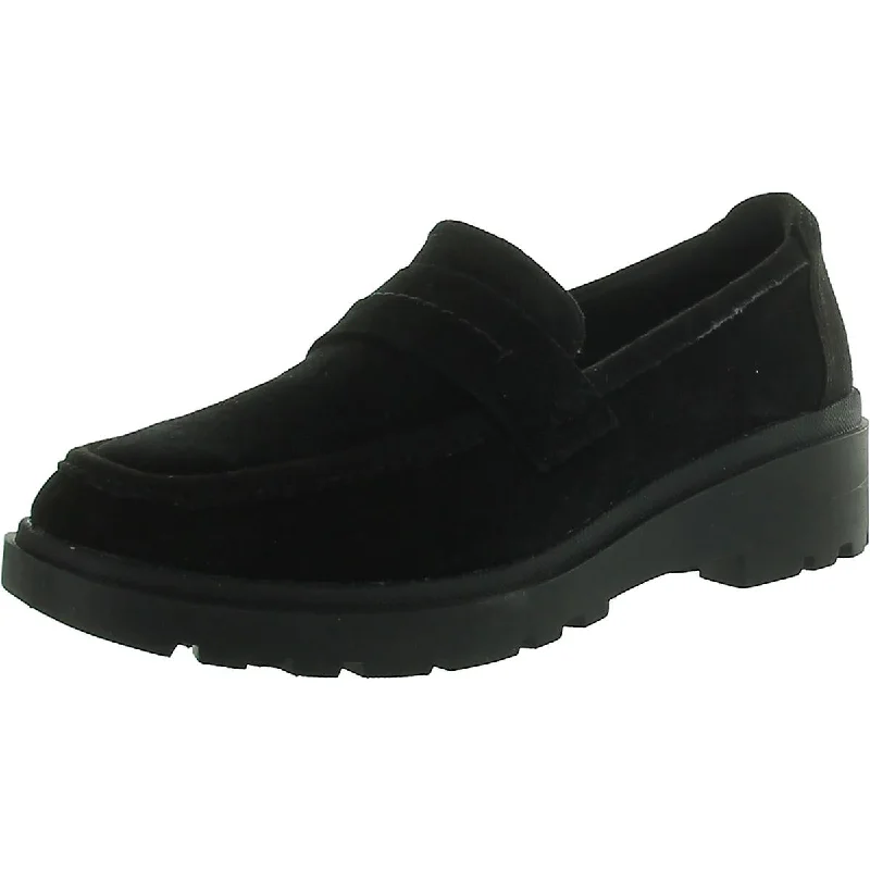 Clarks Womens Calla Ease Suede Slip-On Loafers Quick - Dry Hiking Shoe Style   