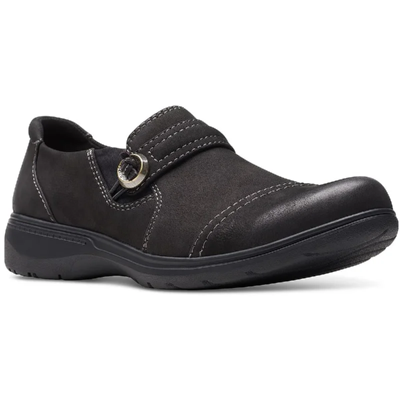 Clarks Womens Carleigh Pearl Leather Lifestyle Slip-On Sneakers Memory - Foam Slipper Look Clarks Womens Carleigh Pearl Leather Lifestyle Slip-On Sneakers Memory - Foam Slipper Look