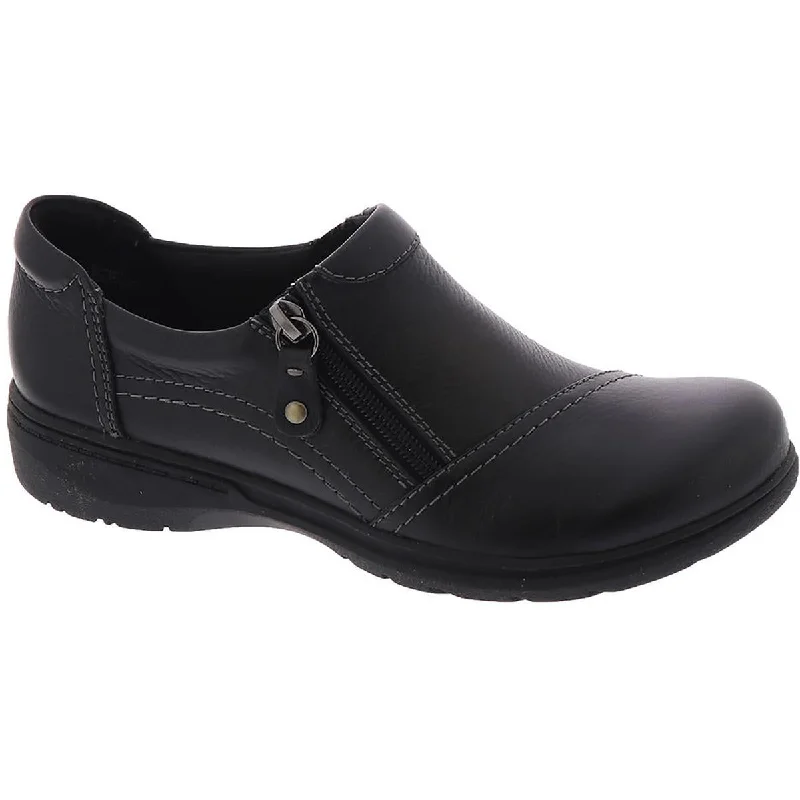 Clarks Womens Carleigh Ray Leather Loafers Retro Basketball Sneaker Design  