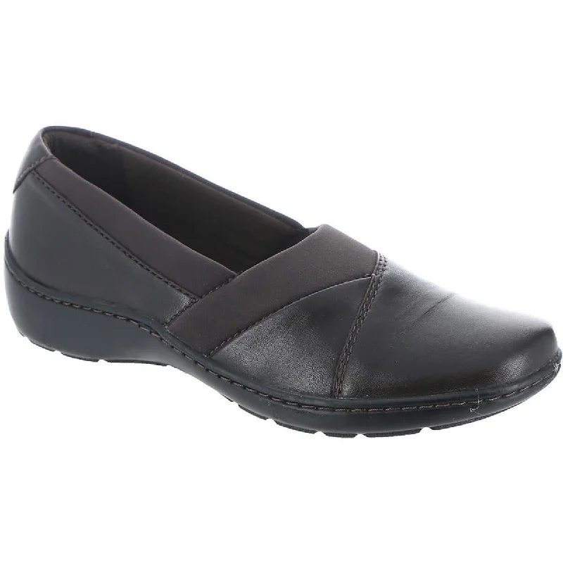 Clarks Womens Cora Charm Leather Slip On Loafers Mod Oxford Design  