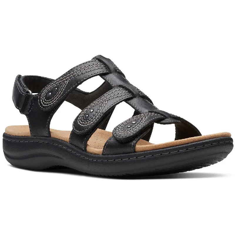 Clarks Womens Laurieann Vine Leather Open Toe Ankle Strap Vintage Oxford Appeal 