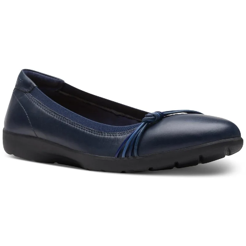 Clarks Womens Leather Slip-On Ballet Flats Hip - Hop Sneaker Style  