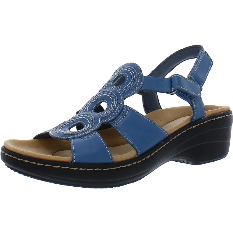 Clarks Womens Merliah Derby Slingbacks Casual Wedge Sandals Striped Shoe Style  