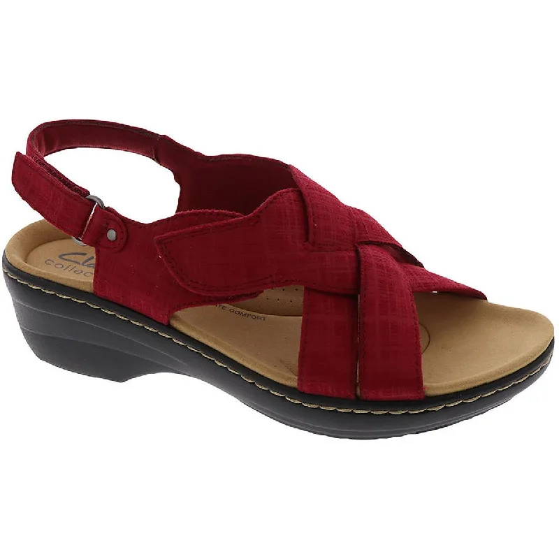 Clarks Womens MERLIAH ECHO Leather Round toe Heels Hemp - Material Shoe Style  