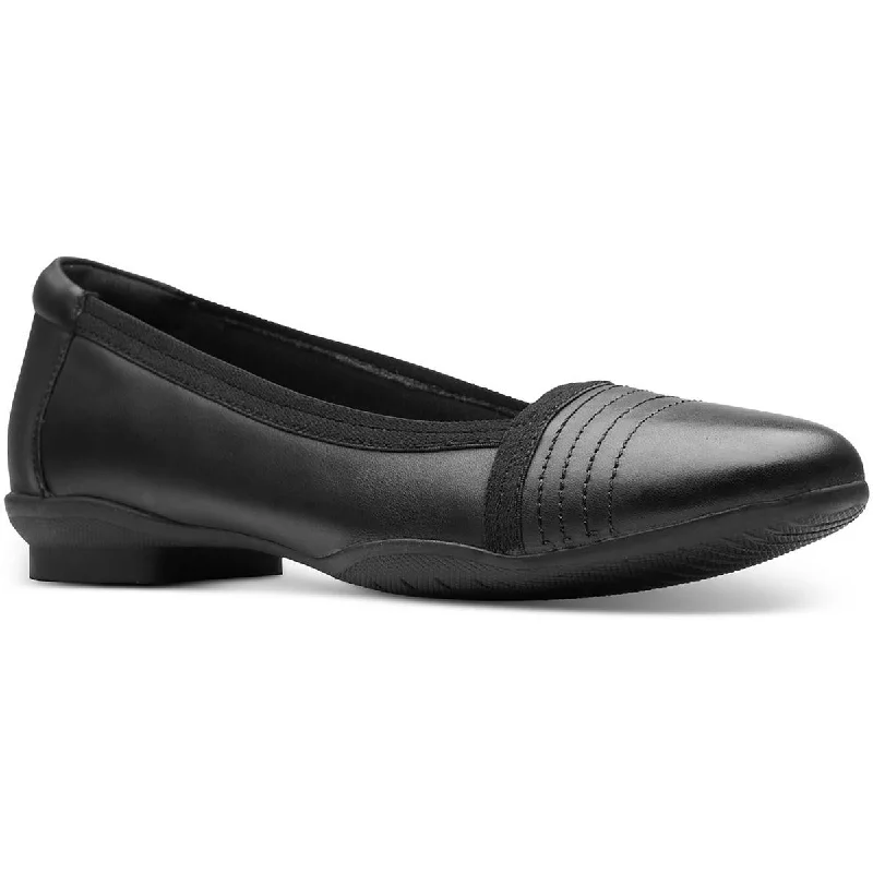 Clarks Womens SARA ERIN Leather Ballet Flats Ankle - High Military Boot Style  