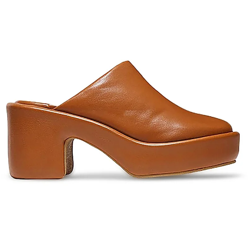 Clergerie Paris Womens Dorice Leather Dressy Platform Sandals Upcycled Shoe Look  