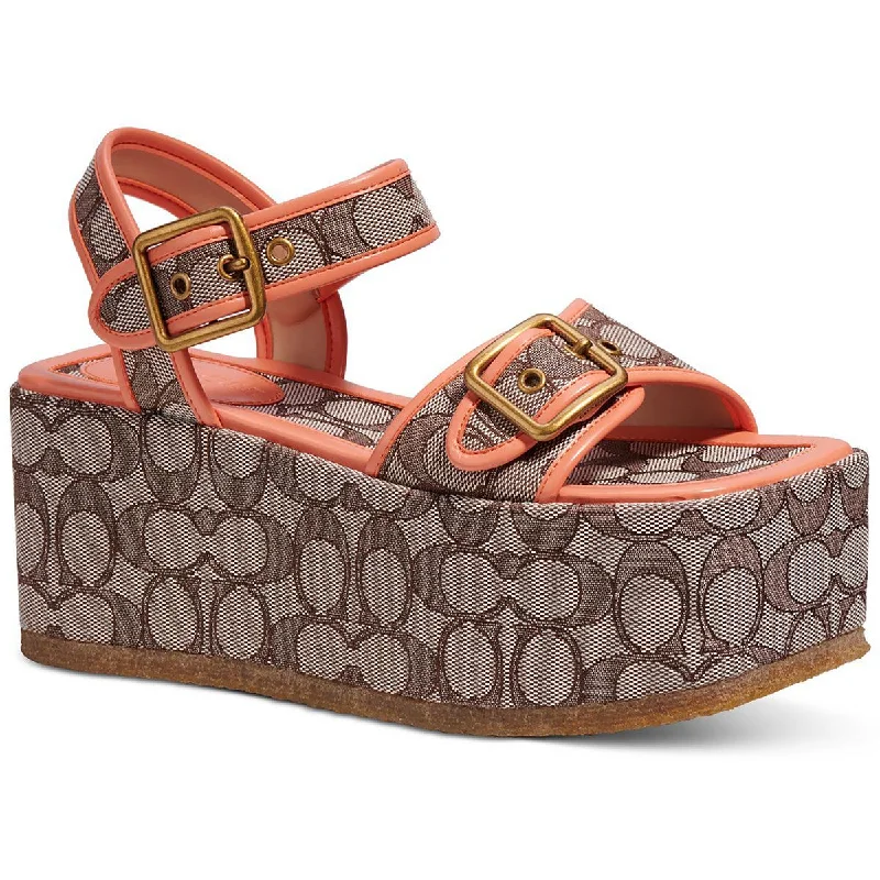 Coach Womens NAOMI Ankle Strap Open Toe Platform Sandals Glow - in - the - Dark Shoe Design Coach Womens NAOMI Ankle Strap Open Toe Platform Sandals Glow - in - the - Dark Shoe Design