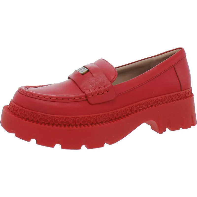 Coach Womens Slip On Round Toe Loafer Heels Ankle - High Military Boot Style  