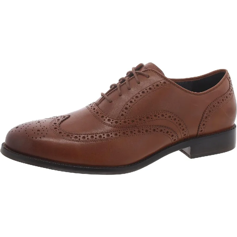 Cole Haan Mens Broadway Wingtip Leather Brogue Oxfords Upcycled Shoe Look  