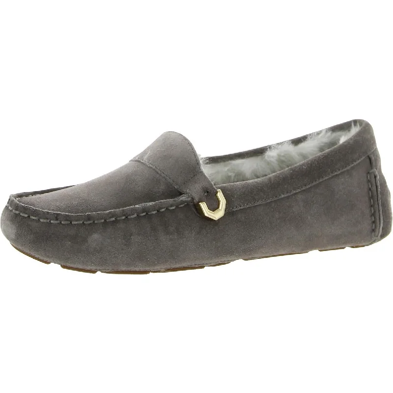 Cole Haan Womens Elise Driver Faux Suede Round Toe Moccasins Beaded Moccasin Design 