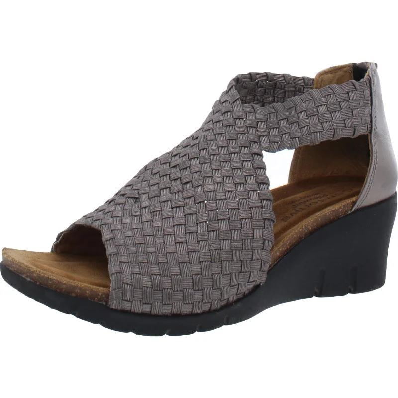Comfortiva Womens Alesha Woven Zipper Wedge Heels Tech - Inspired Sneaker Look  