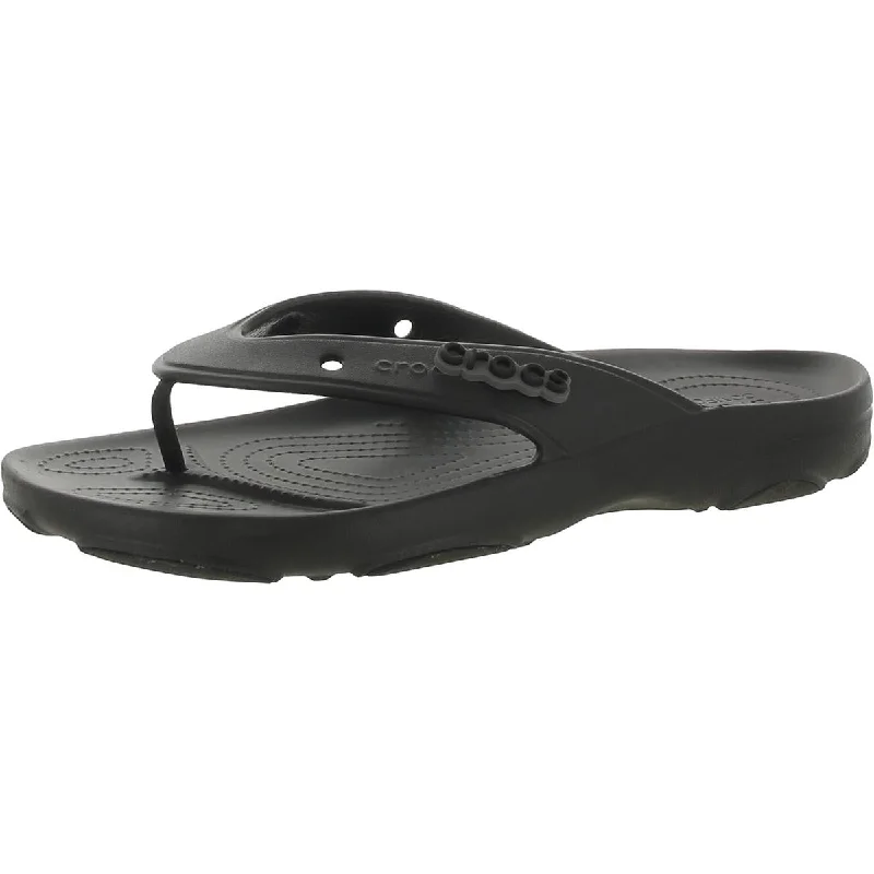 Crocs Mens All Terrain Thong Slip On Flip-Flops Neon - Accent Sneaker Look  