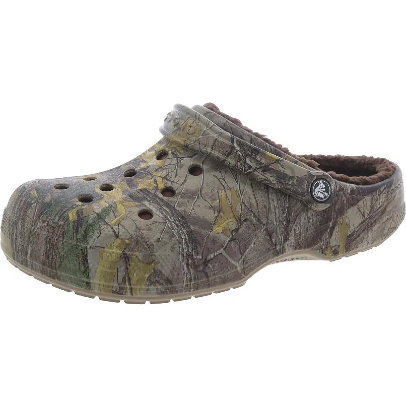 Crocs Mens Slip On Cut-Out Clogs Camouflage Print Boot Style  