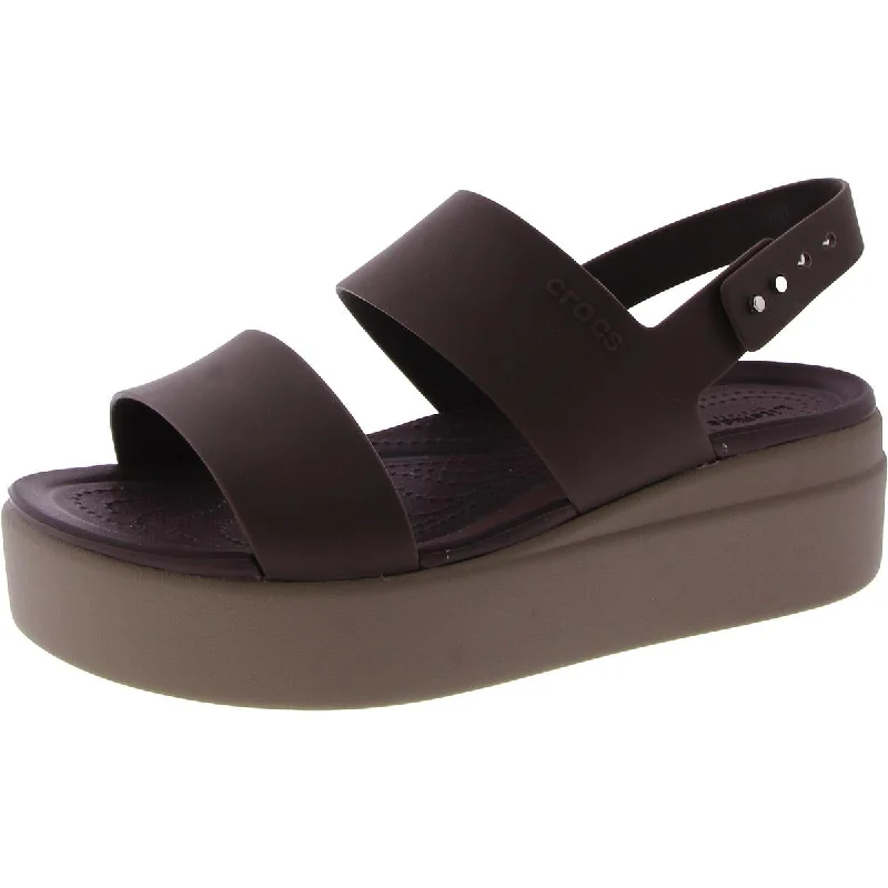 Crocs Womens Lite Ride Ankle Strap Open Toe Wedge Sandals Ankle - High Military Boot Style  