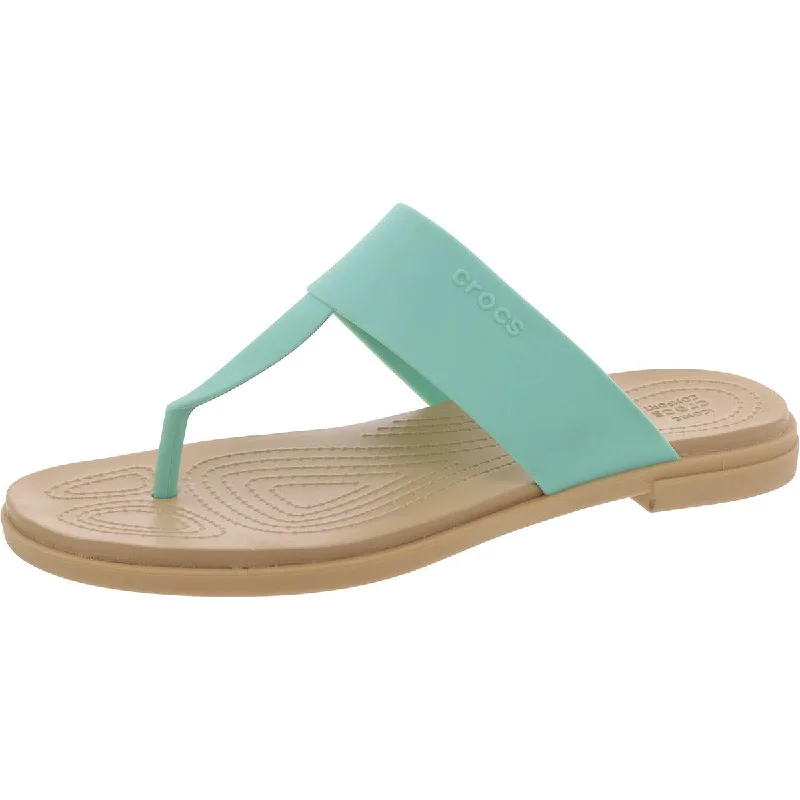 Crocs Womens Thong Flat Thong Sandals Ivy League Loafer Look 