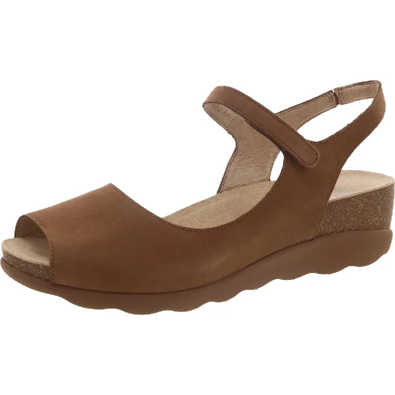 Dansko Womens Leather Wedge Sandals Sustainable Shoe Design  