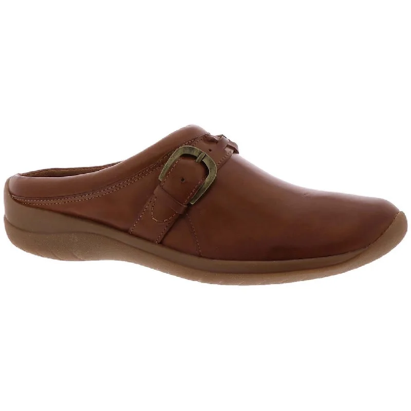 David Tate Womens Orion Leather Slip On Clogs Ivy League - Inspired Derby Look 