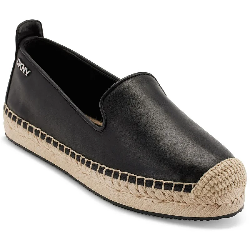 DKNY Womens  MALLANDRA Leather Slip on Espadrilles Beaded Moccasin Design 