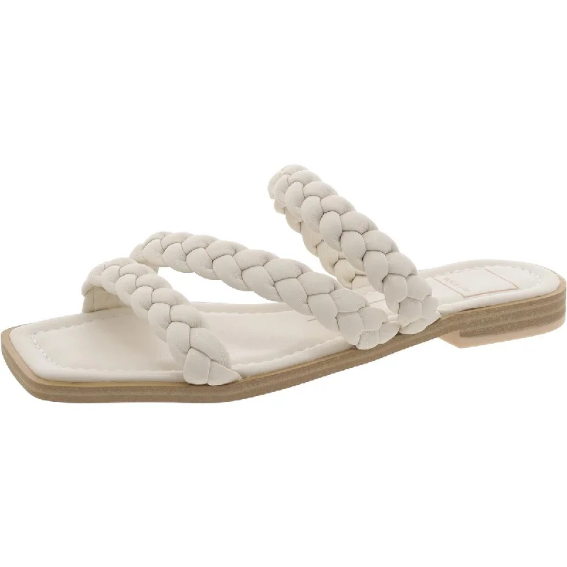 Dolce Vita Womens Braided Slip On Slide Sandals Desert Boot Utility Style  