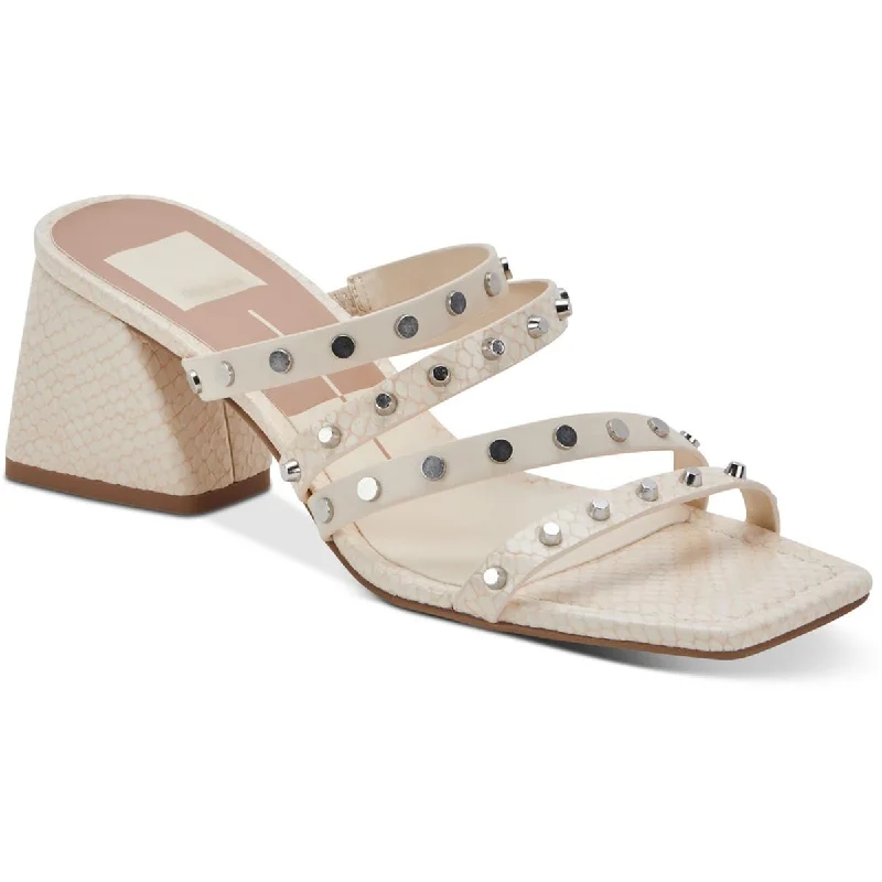 Dolce Vita Womens Marie Dressy Slip On Heels Leather Driving Shoe Style  