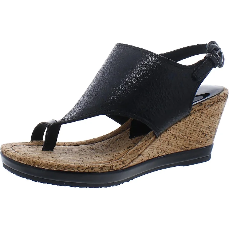 Donald J. Pliner Womens MANDY Leather Slingback Wedge Sandals Hemp - Material Shoe Style  