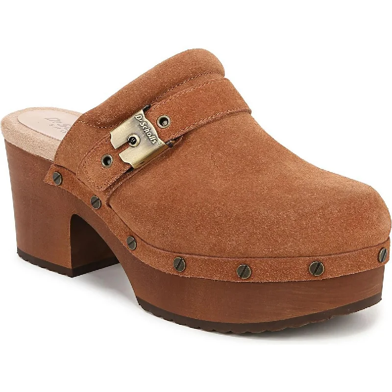 Dr. Scholl's Shoes Womens Original Joy Suede Slip-On Clogs Strap - Up Sandal Resort Style  