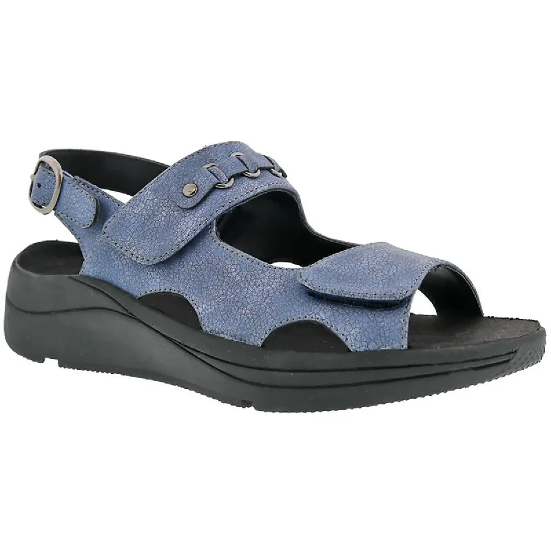 Drew Womens Selina  Slip On Open Toe Slingback Sandals Rubber - Sole Plimsoll Look  