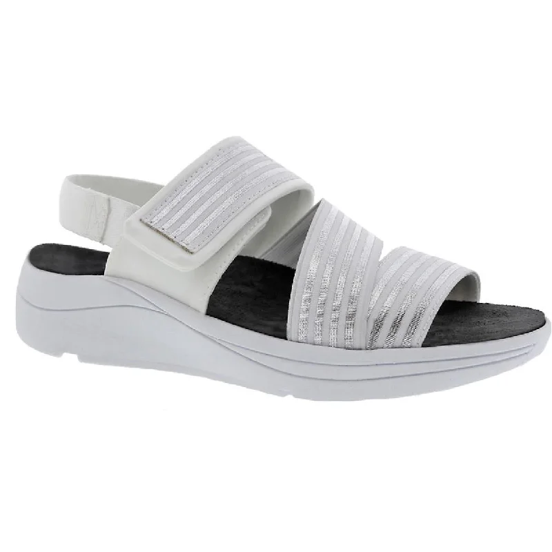 Drew Womens Sutton Open Toe Adjustable Wedge Sandals Rubber - Sole Plimsoll Look  