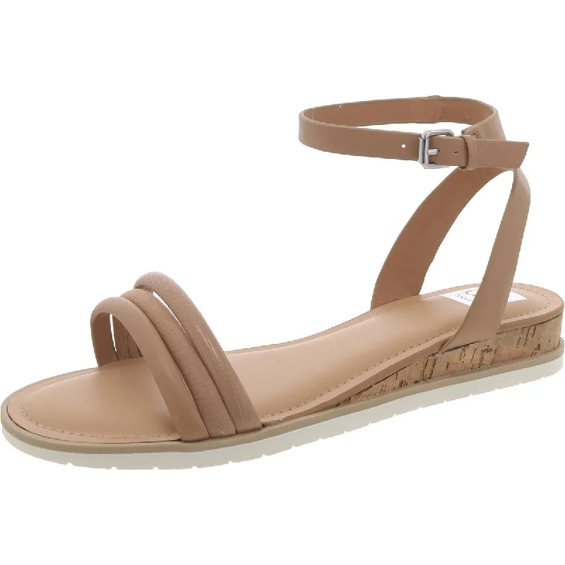 DV By Dolce Vita Womens Friday Faux Leather Buckle Slingback Sandals Inflatable Shoe Look 