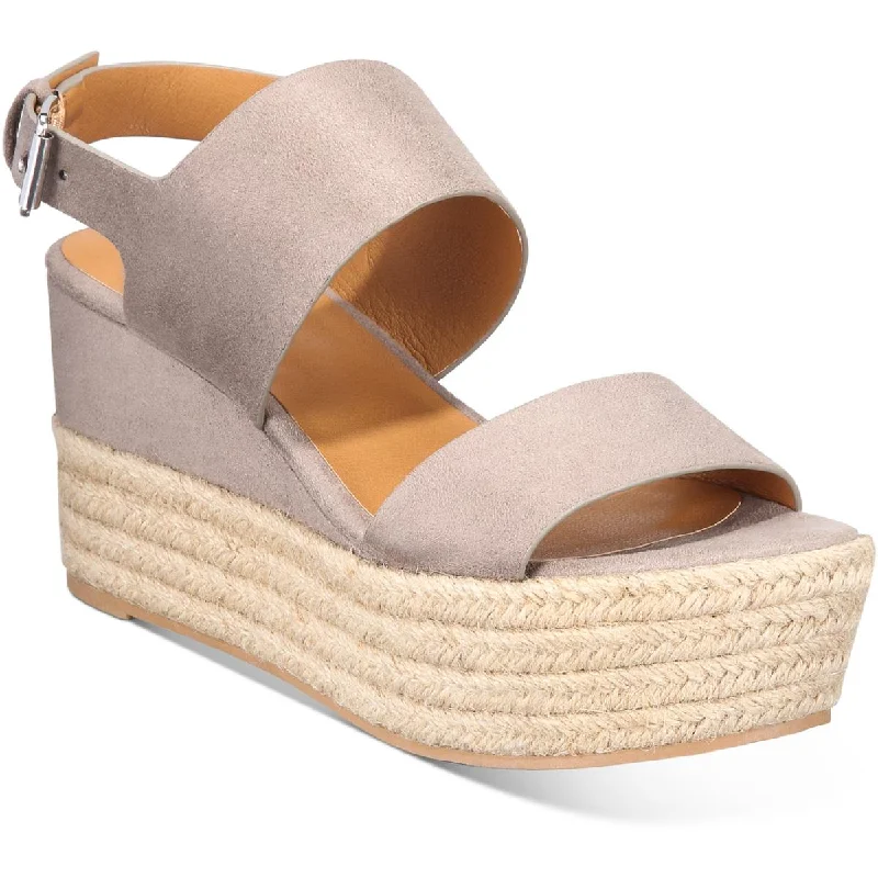 DV By Dolce Vita Womens Lee Lee Faux Suede Espadrilles Platform Sandals Retro Plimsoll Style  