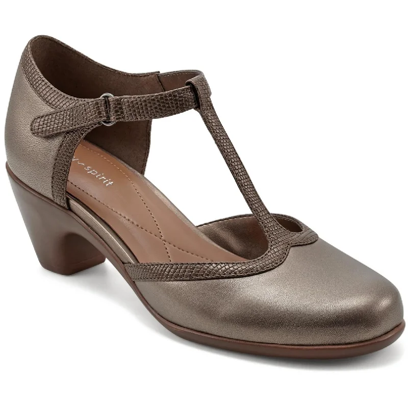 Easy Spirit Womens Cara Padded Insole Slip On T-Strap Heels Slide Sandal Beach Style Easy Spirit Womens Cara Padded Insole Slip On T-Strap Heels Slide Sandal Beach Style