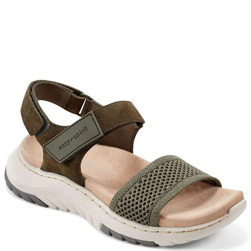 Easy Spirit Womens Sway Suede Ankle Strap Open - Lacing Derby Look  