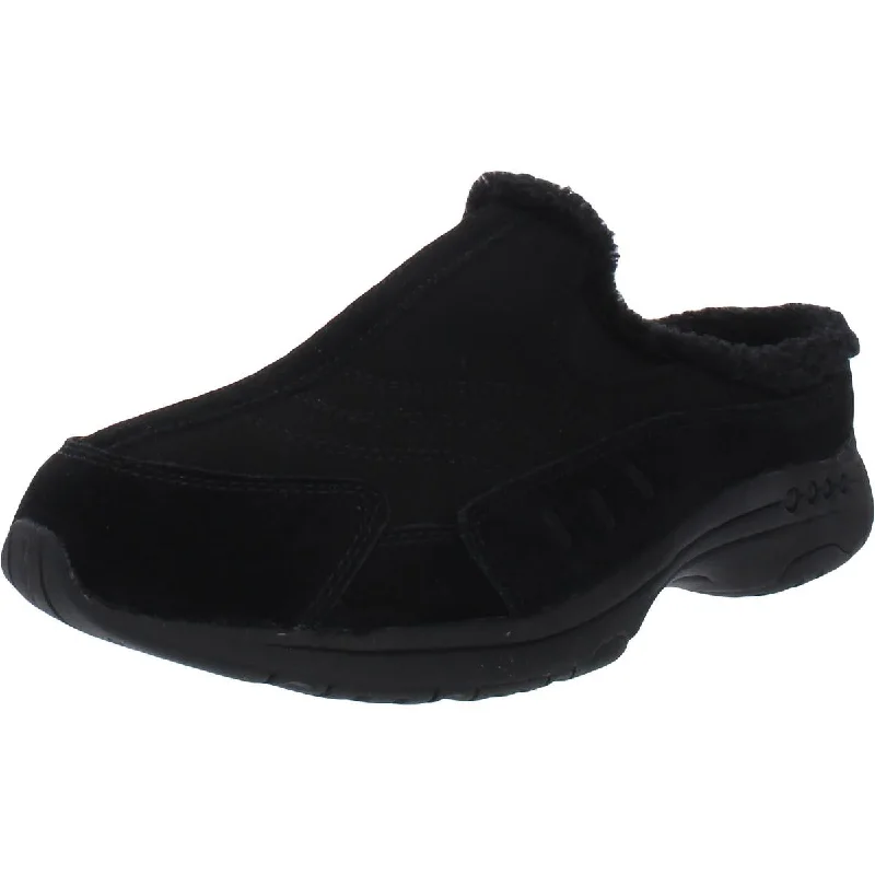 Easy Spirit Womens Travelfuzz Faux Suede Flats Slip-On Sneakers Tech - Inspired Sneaker Look  