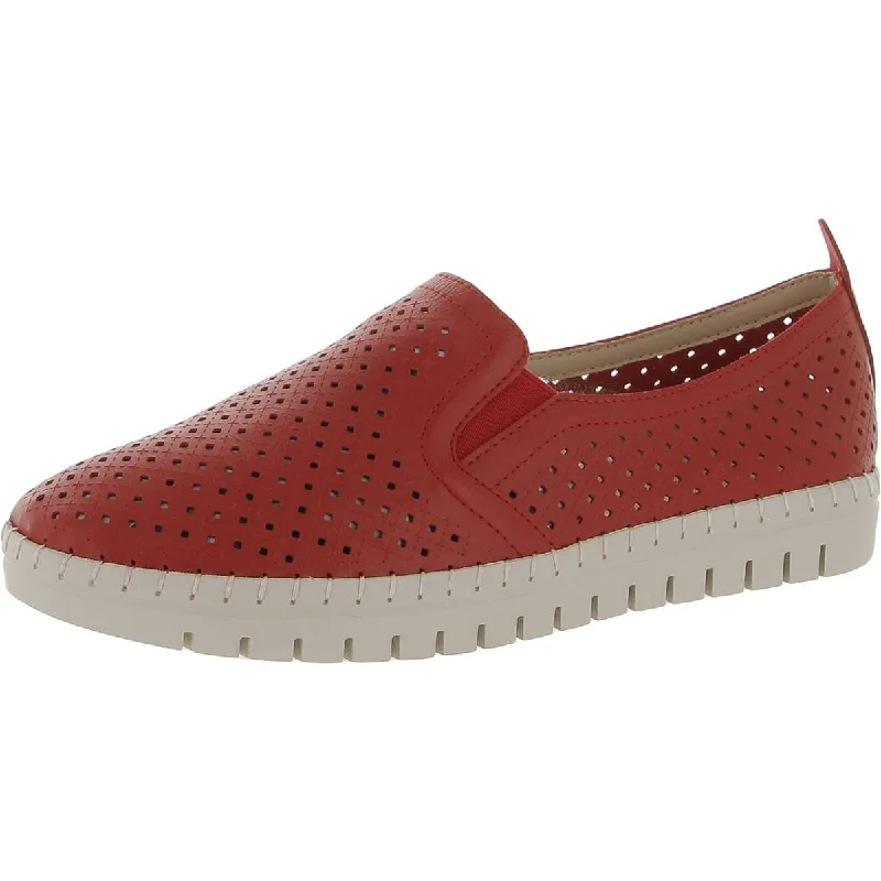 Easy Street Womens Faux Leather Round Toe Flat Shoes Waterproof Hiking Boot Design  