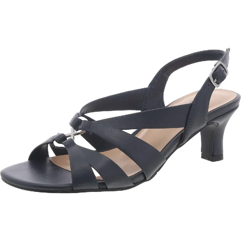 Easy Street Womens Faux Leather Strappy Slingback Sandals Art Deco - Inspired Shoe Look Easy Street Womens Faux Leather Strappy Slingback Sandals Art Deco - Inspired Shoe Look