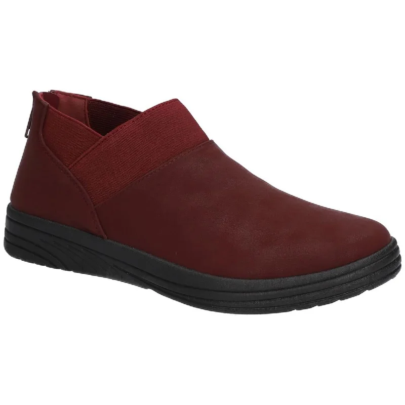 Easy Street Womens Naya Slip On Flat Loafers Combat - Inspired Military Boot Look  
