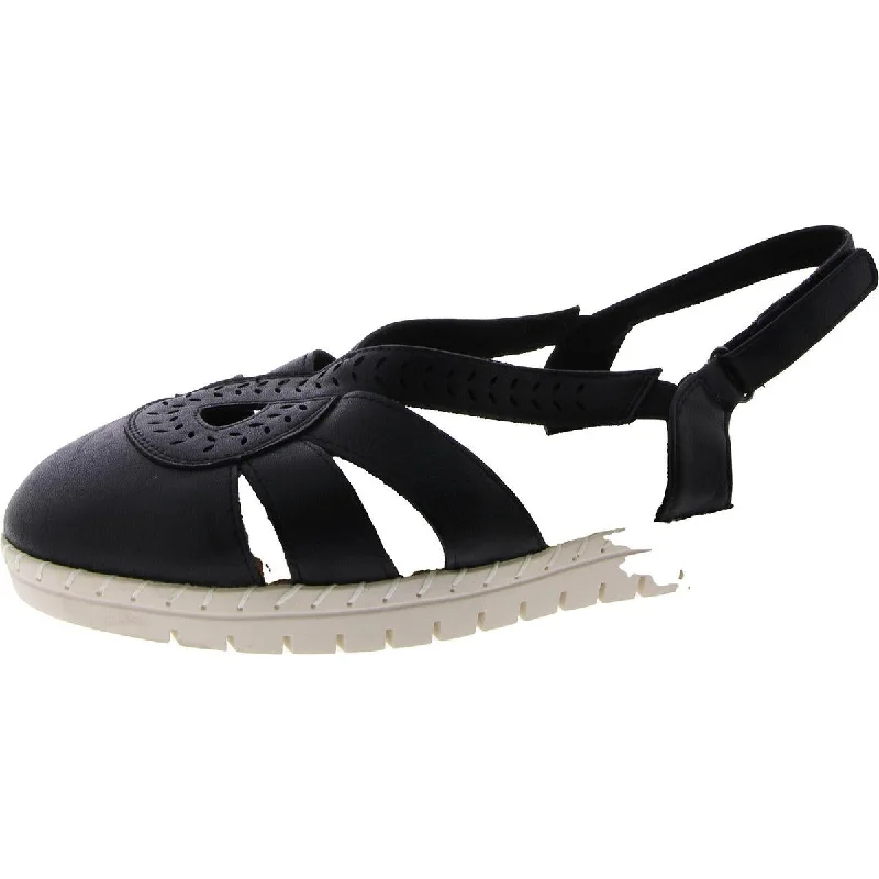 Easy Street Womens Tilda Faux Leather Closed Toe Slingback Sandals Rubber - Sole Plimsoll Look Easy Street Womens Tilda Faux Leather Closed Toe Slingback Sandals Rubber - Sole Plimsoll Look