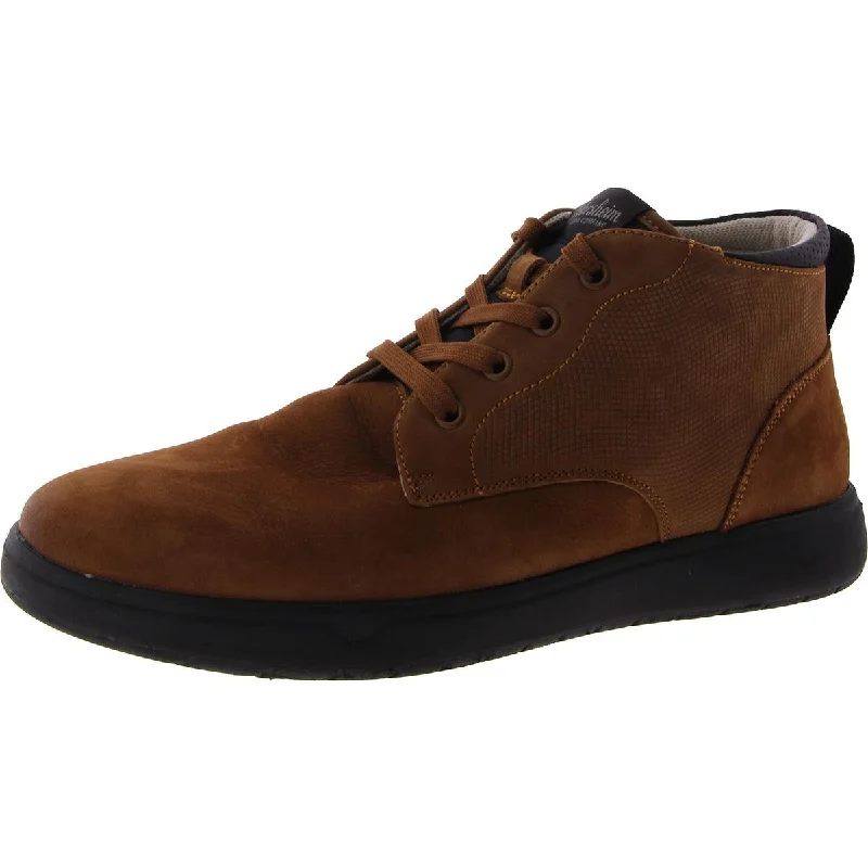 Florsheim Mens Leather Ankle Chukka Boots Metallic Trim Shoe Design  