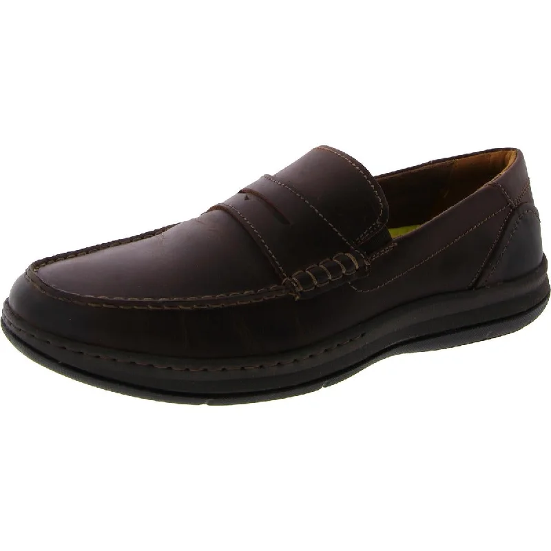 Florsheim Mens Leather Round toe Loafers Neon - Accent Sneaker Look  