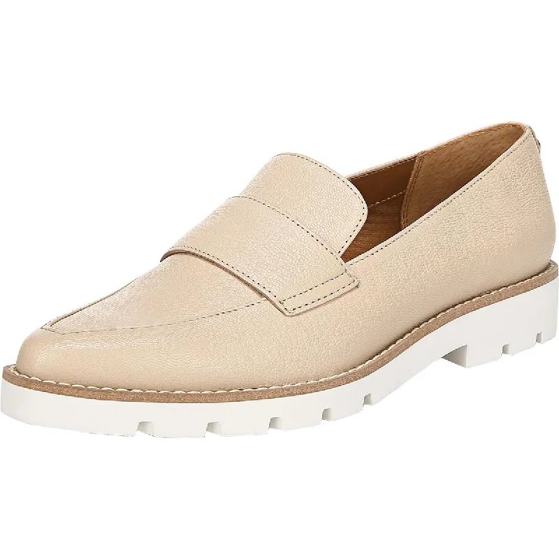 Franco Sarto Womens Draco Leather Lug Sole Smoking Loafers Artisan - Crafted Loafer Style  