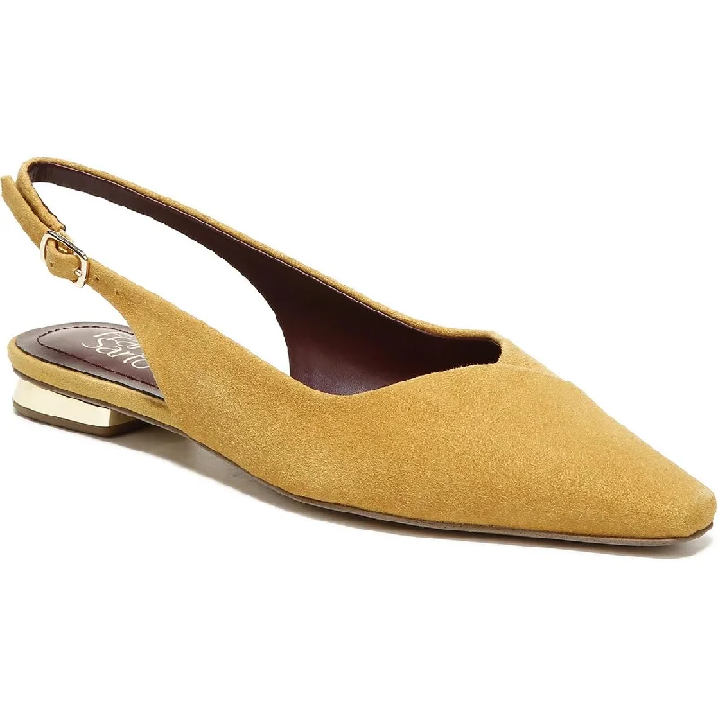 Franco Sarto Womens Raena Suede Adjustable Slingbacks Lightweight Tennis Sneaker Look  